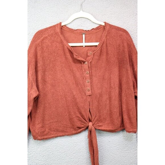 Free People Emma Henley Top-Belled Sleeves-Cropped-Size Medium - Picture 2 of 10